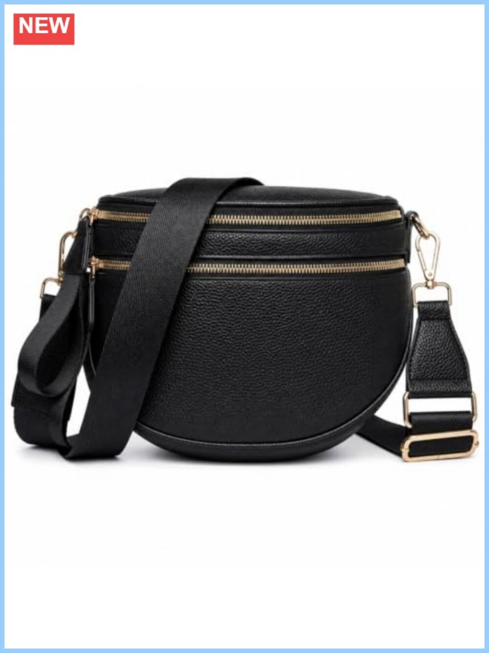 Top Grain Pebbled Cowhide Leather Crossbody Bag Adjustable Strap Travel Purse